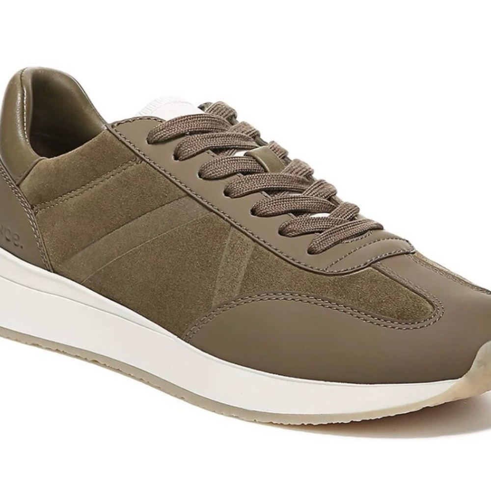 Vince O’Hara, genuine leather, Women's Olive Athletic Shoes